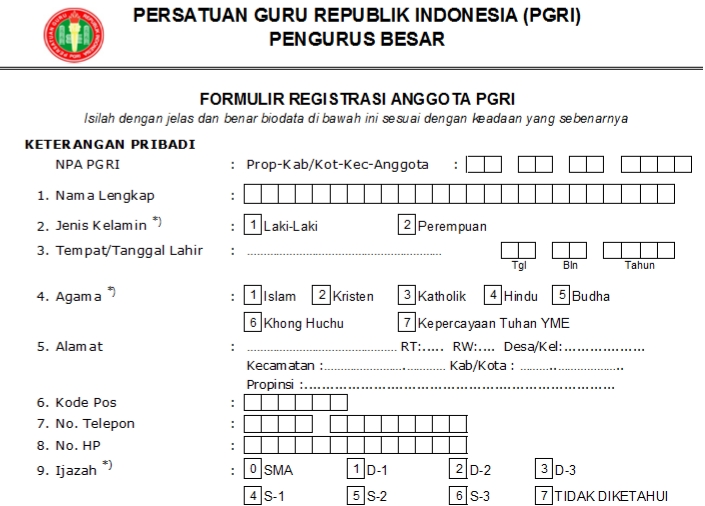 Pendaftaran PGRI Simalungun - Persatuan Guru Republik Indonesia Cabang Simalungun